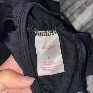 Black swim bikini top